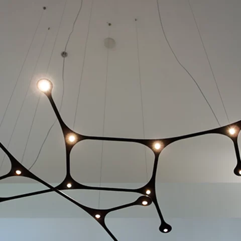 Ceiling Rose Beispiel HolyHunt Miami_1 mit zwei Carbon Light und zwei Ceiling Rose