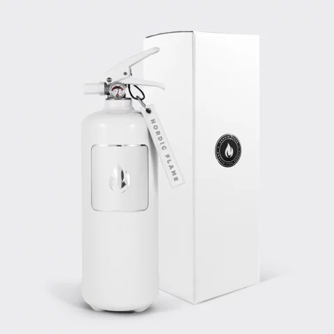 Feuerlöscher mit Manometer White/Silver