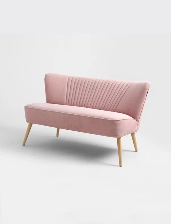 Retro 2-Sitzer Sofa Harry | Rosé Meringue