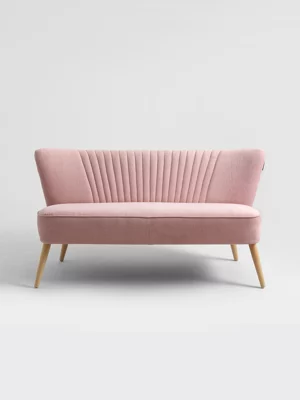 Retro 2-Sitzer Sofa Harry pink meringue OL08 Front