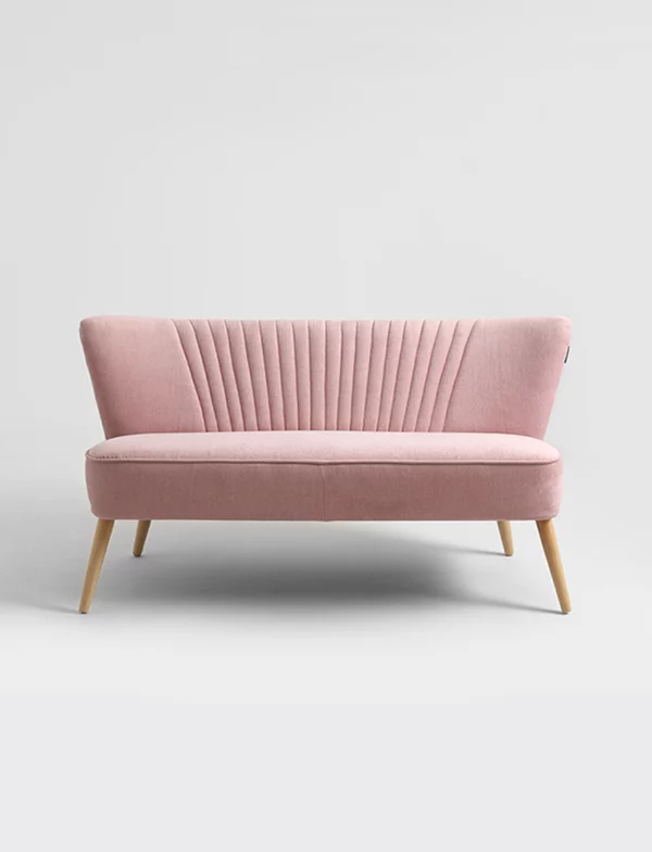 Retro 2-Sitzer Sofa Harry | Rosé Meringue