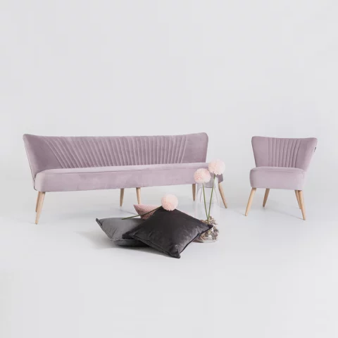 Retro 3-Sitzer Sofa Harry Lychee RV62 Wohnen