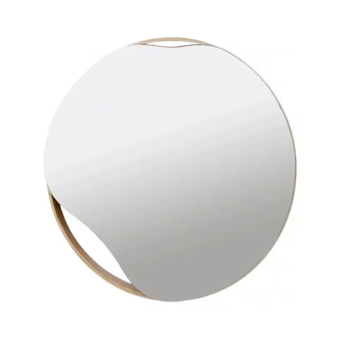 NAMUOS Wand Spiegel Bala Ø 70cm Eiche