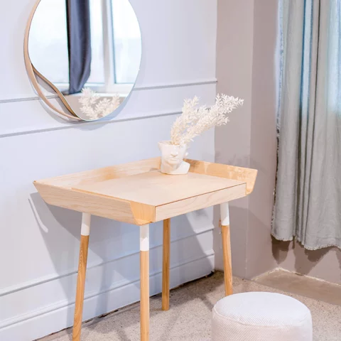 Design Spiegel Rund ø 70cm Eiche