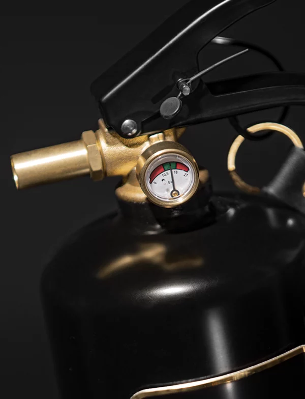 Feuerlöscher 2kg mit Manometer Black/Gold