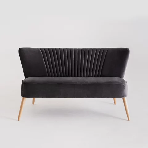Retro 2-Sitzer Sofa Harry | Grey Elderberry