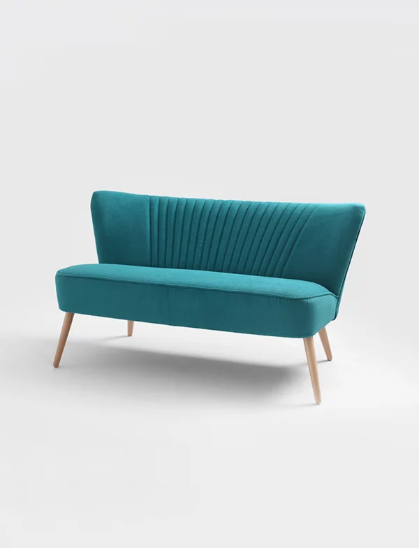 Retro 2-Sitzer Sofa Harry | Turquoise