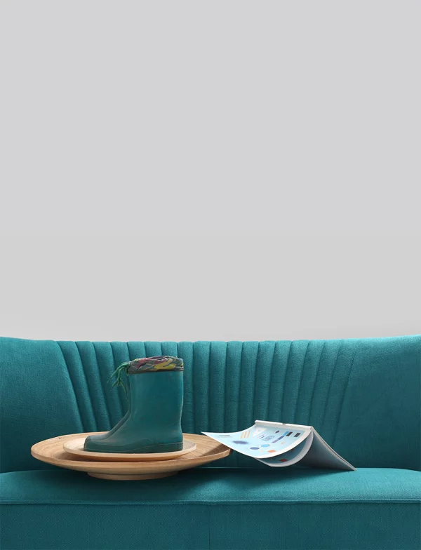 Retro 2-Sitzer Sofa Harry | Turquoise