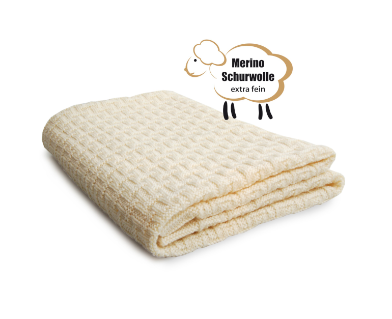 Baby Kuscheldecke Merino Schurwolle
