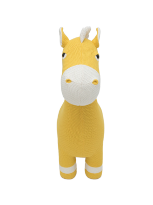 Crochetts Pferd MAXI gelb Front
