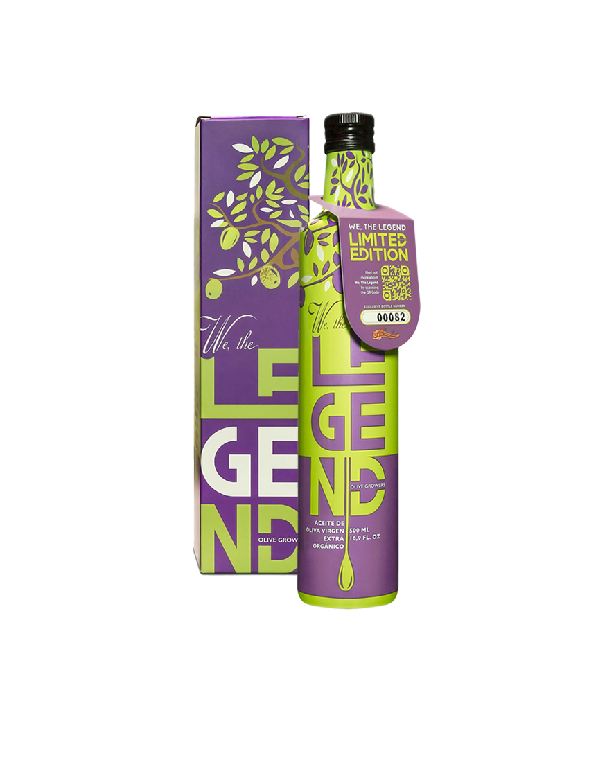 EVOO Picual Olivenöl 500ml WE THE LEGEND green with Package