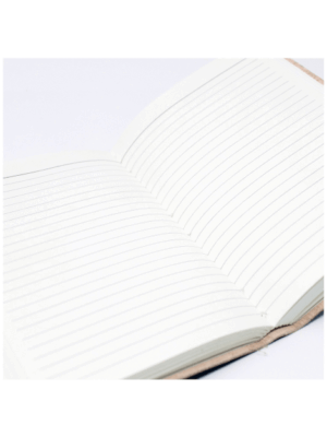 Echtleder Notizbuch 20x15cm braun Chakra Steine liniert