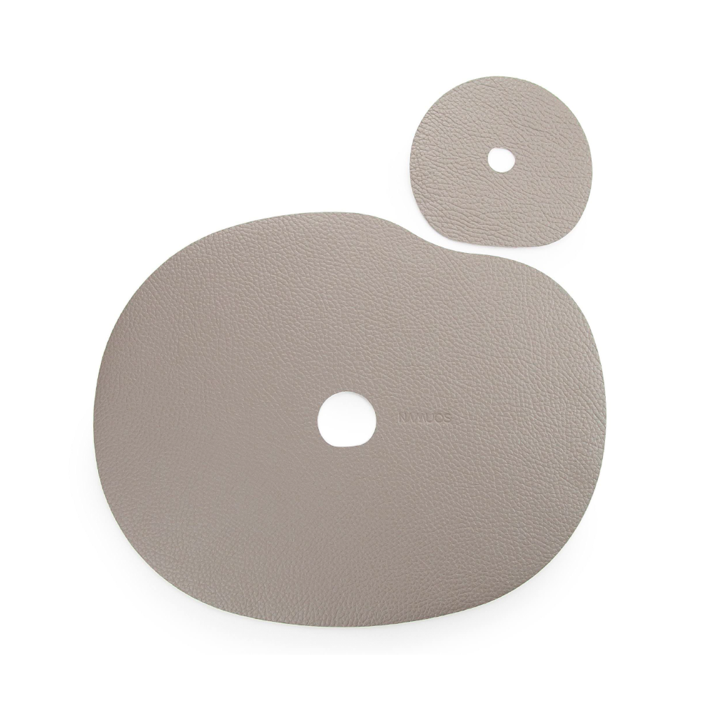 NAMUOS MILLSTONES Leder Tischset BEIGE