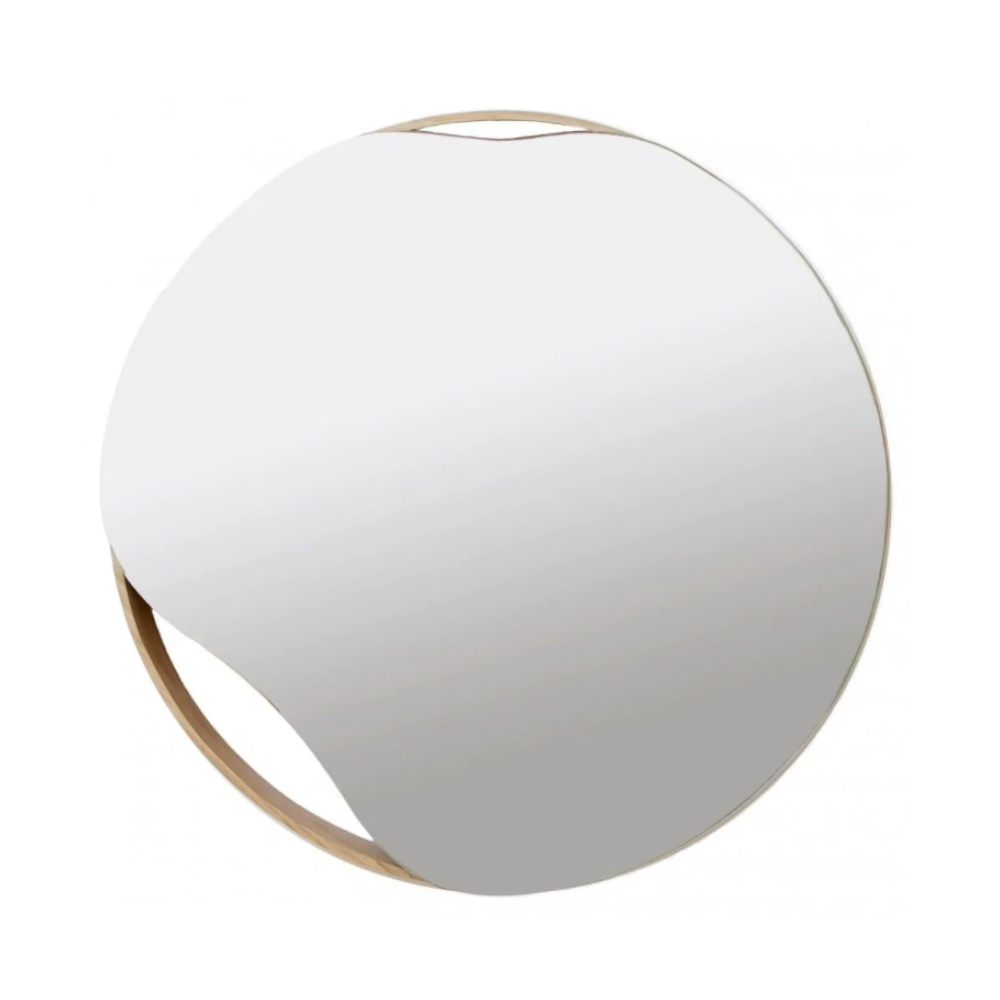 NAMUOS Wandpiegel Ø 70cm BALA Eiche