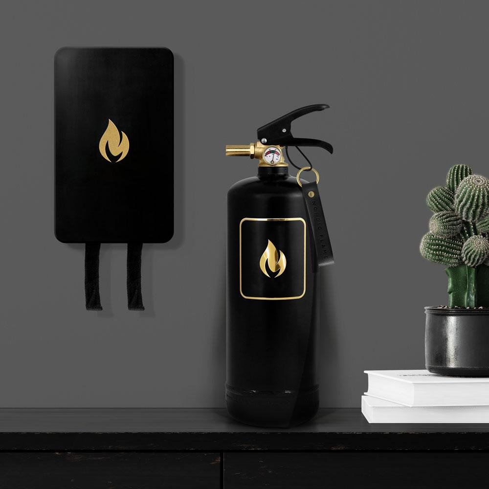 Nordic Flame Feuerlöscher 2kg BLACK/GOLD