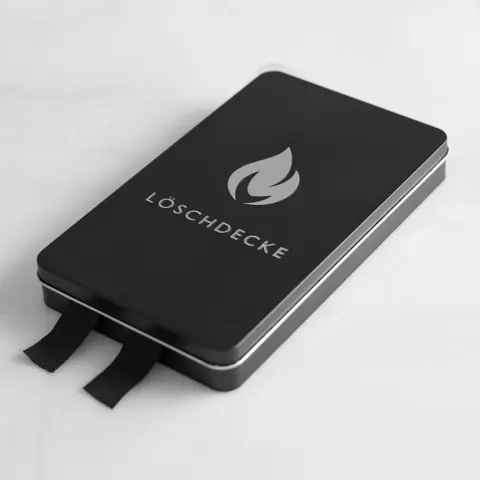 Nordic Flame Löschdecke BLACK/SILVER