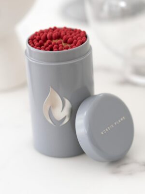 Nordic Flame Streichholz-Dose GREY offen