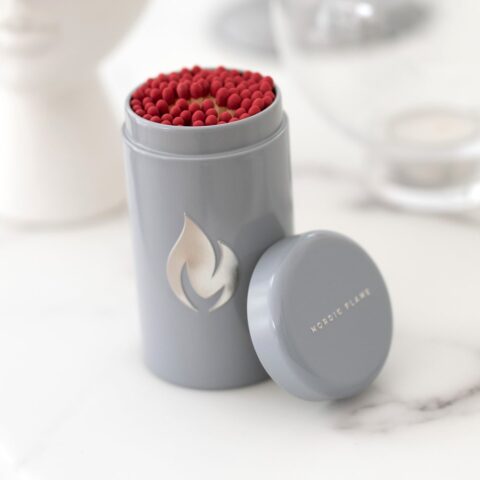 Nordic Flame Streichholz-Dose GREY offen
