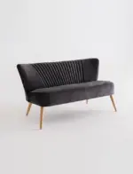 Retro 2-Sitzer Sofa Harry Grey Elderberry