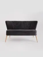 Retro 2-Sitzer Sofa Harry Grey Elderberry