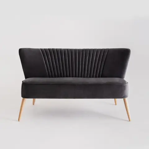 Retro 2-Sitzer Sofa Harry Grey Elderberry