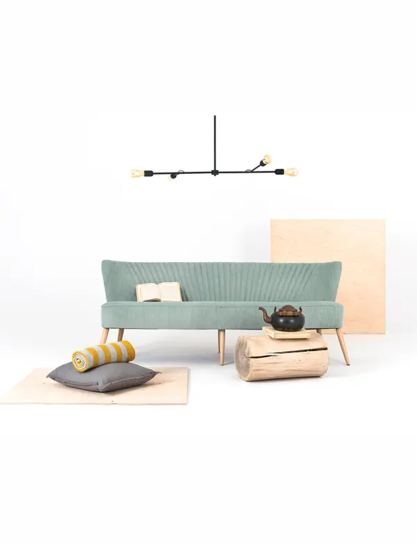 Retro 3-Sitzer Sofa Harry Mint