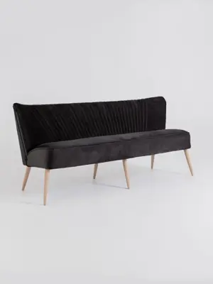 Retro 3-Sitzer Sofa Harry Grey Elderberry